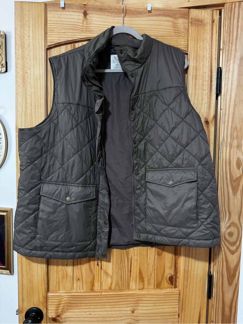 Natural Reflections Dark Gray Quilted Vest